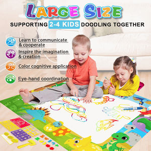 100X80Cm Tekening Doodling Mat, aqua Water Doodle Mat Kleuring Schrijven Schilderen Mat Educatief Speelgoed Cadeaus Voor Kids Papier - Product Image 4