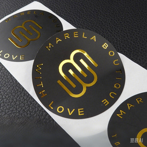 สติกเกอร์ปั๊มฟอยล์ทองทรงกลม Marela Boutique ฉลากกระดาษทนทาน อุปกรณ์เสริมแฟชั่น - Product Image 1