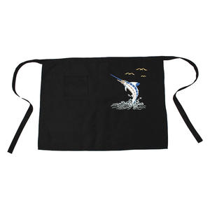 Tablier de <span class=keywords><strong>cuisine</strong></span> japonaise serveur demi-longueur noir sushi salopette tablier sashimi gros broderie tablier antifouling - Product Image 6