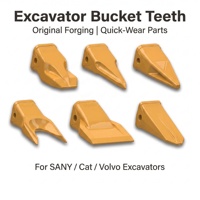 Suku Cadang Cepat Pasang Landwolf Digger, Gigi Bucket Excavator Tempa Asli untuk Suku Cadang Excavator Cat Volvo SANY