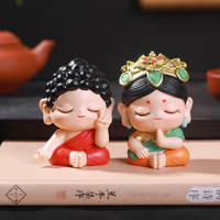 Figurine de Bouddha Bébé en Résine en Gros, Étoile Porte-Bonheur Zen, Décoration de Bureau et de Maison, Ornement Feng Shui, Cadeau