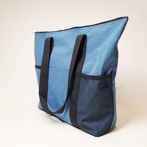 Bolsas <span class=keywords><strong>de</strong></span> Mano Personalizadas con Cierre Náutico, para la <span class=keywords><strong>Playa</strong></span>, Verano, con Asa para el Hombro, Color Azul Marino, <span class=keywords><strong>de</strong></span> Poliéster, para Viajes, Uso Diario, Conferencias - Product Image 4