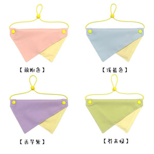 ผ้ากันเปื้อนรูปสามเหลี่ยมสำหรับสัตว์เลี้ยง สีพื้น โพลีเอสเตอร์ อุปกรณ์เสริมสำหรับสุนัขและแมว ใช้ได้ทุกฤดูกาล - Product Image 1