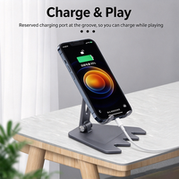 Support universel pour téléphone et tablette, pour appareils de 4 à 12 pouces, support de téléphone portable à angle réglable, support de bureau pliable, port de charge