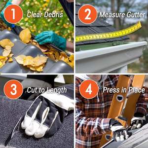 Insertos Rectangulares para Sistema de Canaletas de Lluvia Tipo K, Material de Protección Contra Hojas y Hielo, Espuma de Limpieza para Canaletas, Filtro de Esponja - Product Image 4