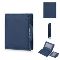 Dompet Pria Baellerry Retro Sederhana Tarik-Kartu Premium Bisnis Hitam Pendek