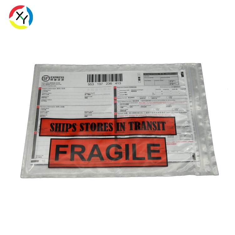 Ryhampaper 100 Pack 7.5" X 5.5" Clear Adhesive Top Loading Packing List Shipping Label Envelopes