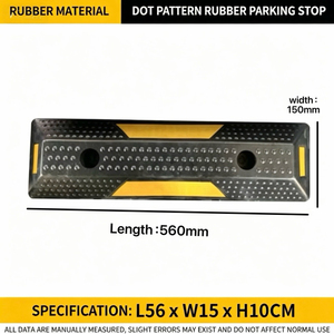 Prix d'usine – Butée de roue en caoutchouc réfléchissante haute visibilité de 200 cm pour parking, garage et allée - Product Image 4