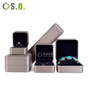 High End Textured Leather <b>Jewelry</b> Box Lid And Base Single Pendant Box With Black Velvet Insert For <b>Jewelry</b> Stor - Product Image 5