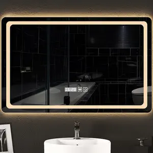 全新浴室壁挂式橱柜发光二极管镜子黄灯