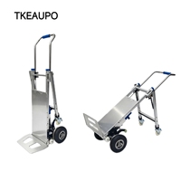 Chariot électrique pliable pour monter les escaliers, équipé d'un support de propulsion pour surfaces planes et d'un système de freinage