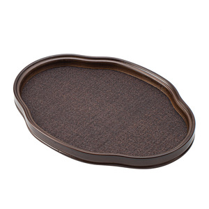 Bandeja de Té de Bambú Tejida con Diseño de Begonia, Bandeja de Servicio Residencial de Lujo - Product Image 5