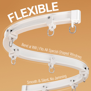 Double Layer Integrated Curved <b>Curtain</b> Rail Two Tracks Bay Window <b>Curtain</b> Track - Product Image 5