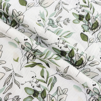 Tissu en mousseline double gaze tissée à grandes fleurs XNZTEX JURAVICHY JF2532 100% coton, motif uni léger pour couverture de bébé