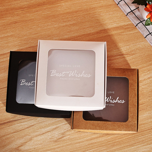 高品质定制包装新设计方形模型布朗尼纸盒牛皮纸加厚窗户邮件盒蜡烛 - Product Image 5