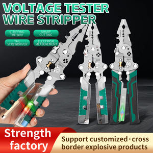 Industrie Toonaangevende Opvouwbare Elektrische Stalen Pen Draad Stripper Multifunctionele Speciale Naald Neus Tang Metriek Voor Spanning Vissen - Product Image 3
