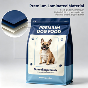Sac d'emballage pour aliments pour animaux de compagnie imprimé sur mesure, pochette en plastique refermable avec fermeture éclair pour le stockage des friandises pour chiens et chats - Product Image 3