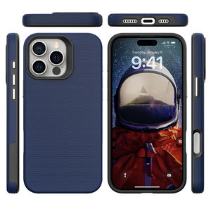 IPhone 16 Pro Max携帯電話バックカバー用トライアングルテクスチャバックアンチスクラッチピュアカラー携帯電話ケース - Product Image 3