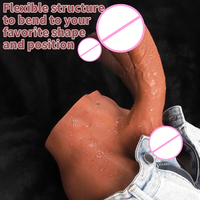 Muñeco Sexual Masculino con Dildo de Silicona Impermeable de 7.08 Pulgadas, Color Natural, para Uso Adulto - Masturbador Unisex para Parejas