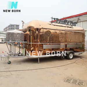 Nouveau-né Chariots de distribution d'aliments usagés Remorque alimentaire mobile Airstream Remorque alimentaire pour crème glacée à vendre