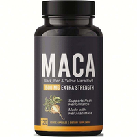 Capsule de Maca pour l'amélioration des hanches, avec extrait rouge, courbe noire, logo personnalisé, vente en gros