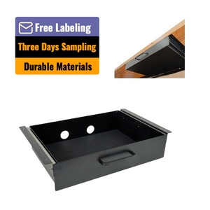 Add-On-Aufbewahrung unter der Schreibtischs chu blade herausziehen Schiebe aufsatz für Büro-Stehpulte Kohlenstoffs tahl unter der Montage mit Kabel - Product Image 1