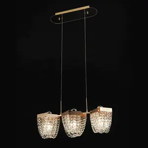 Lâmpada pendente de cristal Tiffany, lâmpada luxuosa moderna de estilo moderno, venda direta da fábrica, ideal para sala de jantar