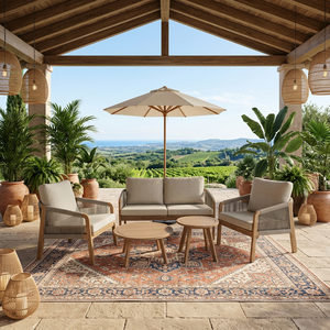 Luxury Contemporary <b>Foldable</b> Acacia Wood Eco-friendly Teak Wood Frame Outdoor Furniture Set <b>Garden</b> Sofa Dining <b>Table</b> Chair for - Product Image 2