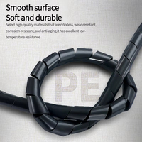 4mm 6 8 10 12 ~ 30mm blanco negro espiral envoltura funda Cable funda protectora banda bobinado tubo Protector de Cable organizador tubo