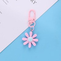 Gantungan Kunci Desain Bunga Daisy untuk AirPods, Penutup Headphone Transparan dengan Pola Bunga