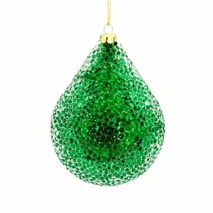 Zhengtian Custom Acrylic Beads Drop-shaped Christmas Ball Ornament Xmas Hanging Tree Decorations for Home Party Decor