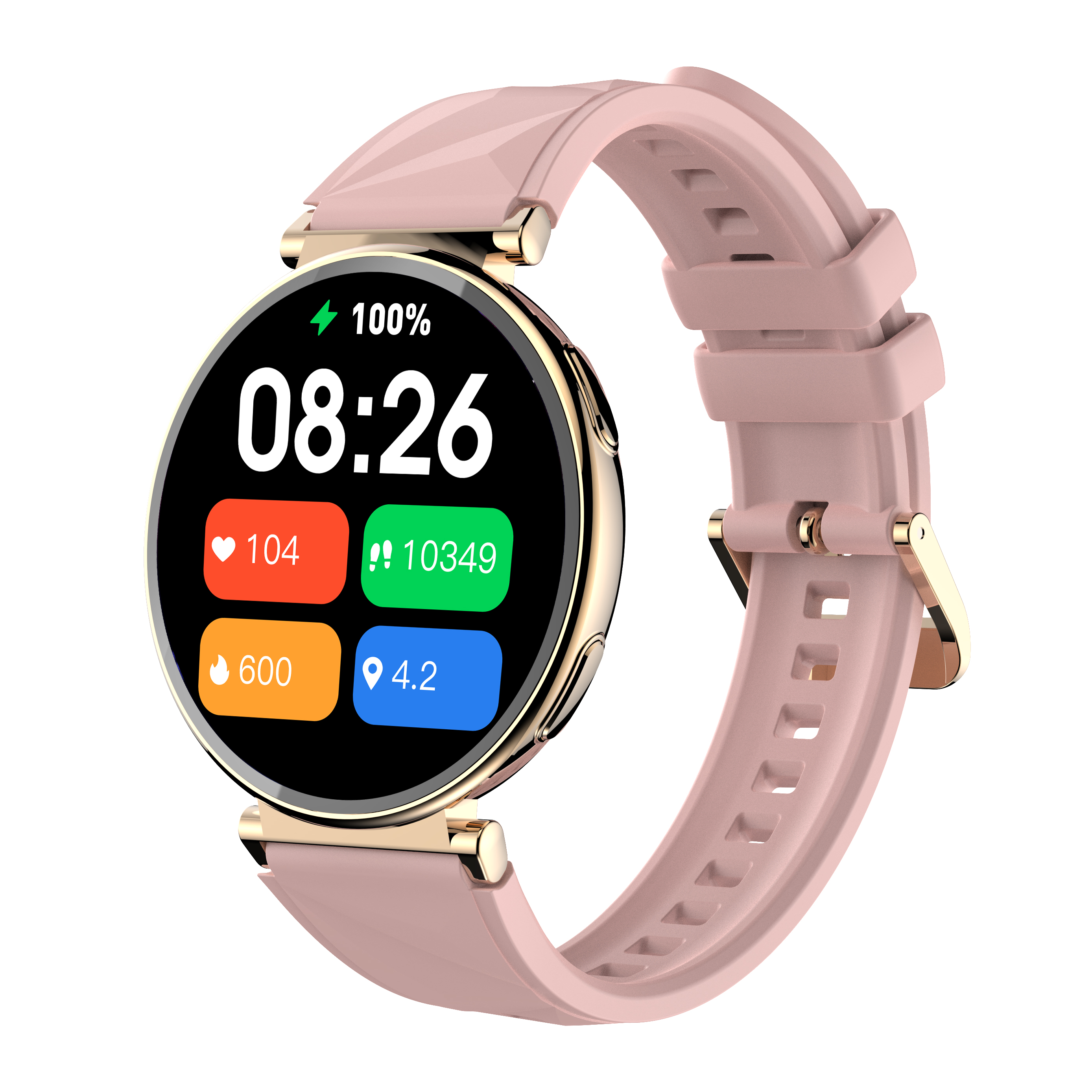 Gold+silicone strap
