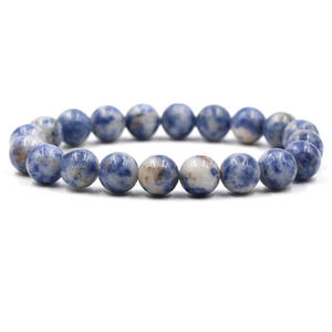 Bracelet perlé 10mm perles de pierre naturelle Onyx noir lave oeil de tigre Agate Quartz <span class=keywords><strong>énergie</strong></span> de guérison pour femmes hommes Yoga Chakra <span class=keywords><strong>bijoux</strong></span> - Product Image 5