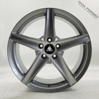 Rueda Deportiva Forjada de Alta Calidad, 5 Radios, Aleación, ET Personalizado para Honda Civic, Toyota Corolla, SAAB 93 95, Subaru WRX, Ford Mustang