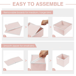 8 pezzi pieghevole contenitore di stoccaggio in tessuto <span class=keywords><strong>Organizer</strong></span> divisorio cassettiera <span class=keywords><strong>Set</strong></span> abbigliamento - Product Image 3