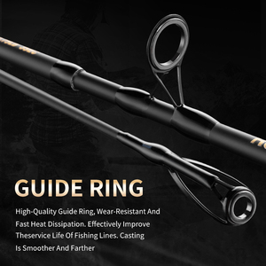 Cañas de Pescar de Fibra de Carbono, Caña de 3 Secciones de 3 m, 3,3 m, 3,6 m para Pesca en Agua Dulce y Salada, Caña de Surf de Larga Distancia - Product Image 4