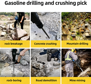 Marteau perforateur portatif à essence 2 temps de qualité industrielle 32,7 cm³ 1800 W - Product Image 4