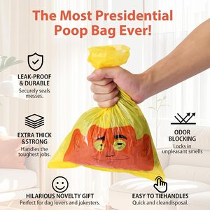 Sacs à déjections canines Trump, sacs à déjections pour animaux de compagnie anti-fuites, lot de 60, le sac à déjections le plus présidentiel, adapté aux promenades en extérieur avec les chiens. - Product Image 3