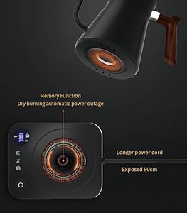 Nouvelle bouilloire électrique sans fil en acier inoxydable 304, 1200W, à contrôle intelligent de la température, ébullition rapide, maintien au chaud, arrêt automatique, pour café - Product Image 4