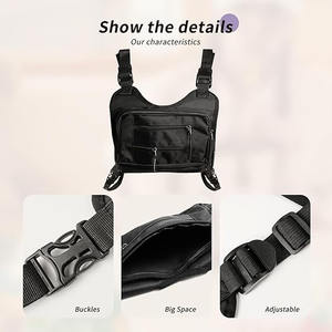 Muestra Gratuita de Bolsa Táctica de Pecho para Hombre, Venta al por Mayor, Camuflaje, Tela Oxford, Bandolera, Deportiva, para Exteriores, con Cierre de Cremallera - Product Image 4