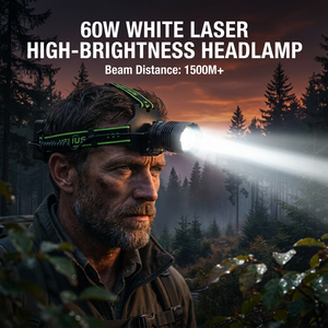 <span class=keywords><strong>Linterna</strong></span> Frontal LED <span class=keywords><strong>de</strong></span> 60W, Luz Blanca Láser, Alcance <span class=keywords><strong>de</strong></span> 1500M, Sensor <span class=keywords><strong>de</strong></span> Movimiento, Recargable, para Senderismo, Espeleología, Búsqueda - Product Image 2