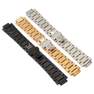 <span class=keywords><strong>Bracelet</strong></span> de <span class=keywords><strong>montre</strong></span> en métal de luxe à maillons solides 3 perles en acier inoxydable noir pour <span class=keywords><strong>montre</strong></span> <span class=keywords><strong>Hublot</strong></span> Bigbang or matériel taille 26mm - Product Image 5