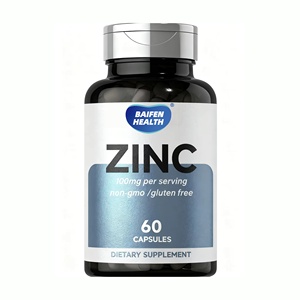 Cápsulas de Zinco Bisglicinato 100mg para Adultos, Marca Própria OEM/ODM, 60 Unidades, Sem Glúten, Suporte Imunológico - Product Image 1