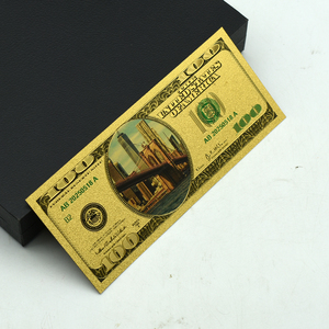 Billete <span class=keywords><strong>de</strong></span> 100 Dólares Estadounidenses con Diseño del <span class=keywords><strong>Puente</strong></span> <span class=keywords><strong>de</strong></span> <span class=keywords><strong>Brooklyn</strong></span> en Lámina Dorada, Moneda Coleccionable, Regalo, Recuerdo <span class=keywords><strong>de</strong></span> Nueva York, Decoración - Product Image 3