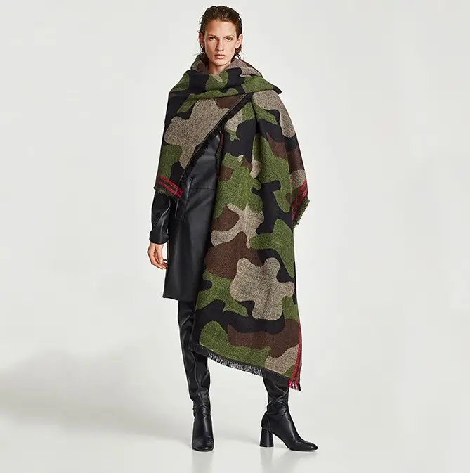 Écharpe longue en acrylique à imprimé léopard pour femme, couverture d'hiver