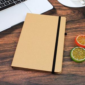 Budget Eco Friendly Custom A5 Kraftpaper Notebook With Elastic Strap and <b>Pen</b> Loop for Schools Campus Factory Price - Product Image 6