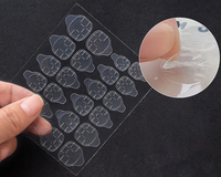 10 pièces/lot Autocollants adhésifs double face en gelée pour ongles, étanches, transparents, pour faux ongles à presser