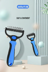 Outil de démêlage double face Petop pour animaux de compagnie, lames en fer aiguisées, portable, pour éliminer rapidement les nœuds, râteau pour sous-四rêge pour chiens et chats à poils longs, OEM - Product Image 3