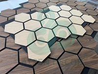 Panneau acoustique 3D MDF Placage de chêne/couleur personnalisée Effet décoratif Mur de bureau en noyer Panneau acoustique Panneau mural en bois à latte