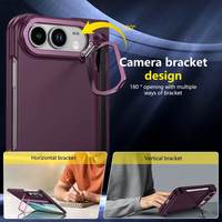 Ideaal voor iPhone 18 Duo opvouwbare camera draaibare beugel volledige scharnierbescherming met gehard glas stylus schokbestendige telefoonhoes